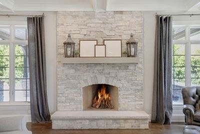Restored Masonry Fireplace